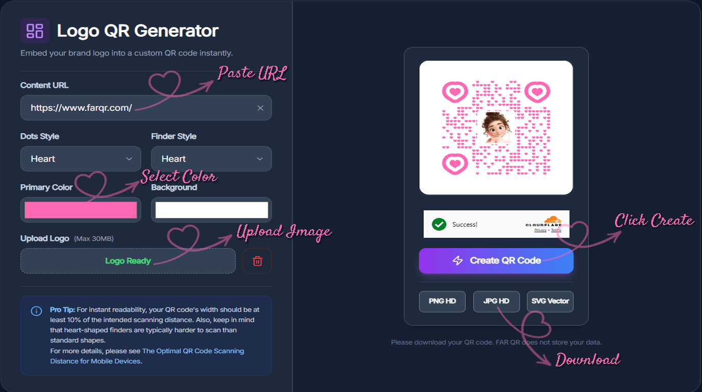 Heart QR Instructional
